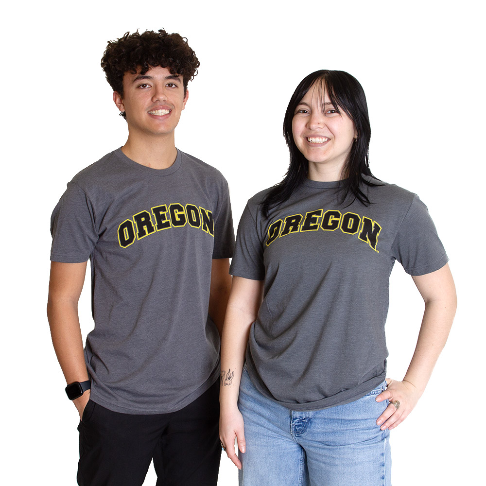 Arched Oregon, McKenzie SewOn, Grey, Crew Neck, Men, Unisex, T-Shirt, 649435